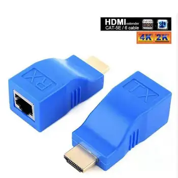 1 Par RJ45-Porte, HDMI 4k-kompatibel Extender Udvidelse Over CAT5e Cat6 Netværk Ethernet LAN-Adapter for HDTV HDPC DVD STB PS3