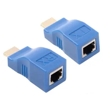1 Par RJ45-Porte, HDMI 4k-kompatibel Extender Udvidelse Over CAT5e Cat6 Netværk Ethernet LAN-Adapter for HDTV HDPC DVD STB PS3