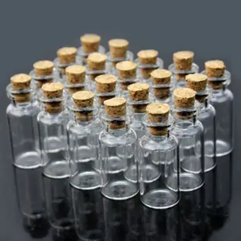 30stk 0.5/1/1.5/2/2.5/5 ml Glas Storoage containere, Tomme Klart, Små Glas, Flasker, Hætteglas Beholder med Propper pot