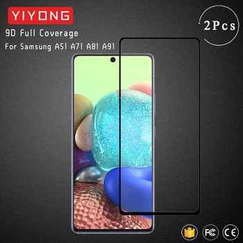 YIYONG 5D Fuld Glas Til Samsung Galaxy A91 A51 A71 A81 Hærdet Glas Skærm Protektor Til Samsung A41 M31 A31 A21S A11 M11 M21