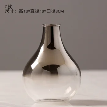 O. Roselif Mærke Nordiske Blomst Glas Vase Kreative Sølv Gradient Tørret Sæt Desktop-Terrarium, Smykker, Dekoration Plante Indehaver