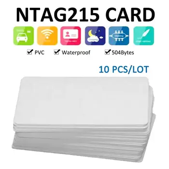 10stk Waterpoof NTAG215 NFC-Kort Tag For TagMo Forum Type2 NFC-Tags Ntag 215 Chip 504 byte Læs Skrive