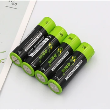 2stk ZNTER Nye AA Genopladelige Batteri 1,5 V 1700mAh USB-Genopladelige Lithium-Polymer-Batteri Hurtig Opladning via Mikro-USB-Kabel 14605
