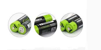 2stk ZNTER Nye AA Genopladelige Batteri 1,5 V 1700mAh USB-Genopladelige Lithium-Polymer-Batteri Hurtig Opladning via Mikro-USB-Kabel