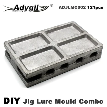 Adygil DIY Fiskeri 121pcs Jig Lokke Mould Combo 45g 60g 80g 100g 4 Huller