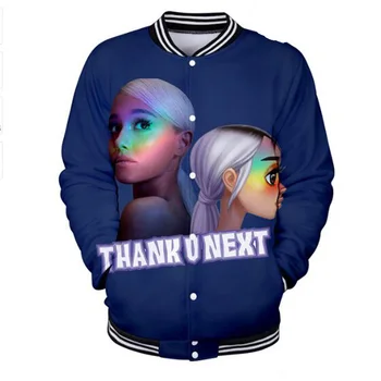 Ariana Grande Farlig Kvinde Baseball Uniform Jakke Frakke Mænd Kvinder Harajuku Sweatshirts Vinter Mode Hip Hop Sjove 3D-Hættetrøje