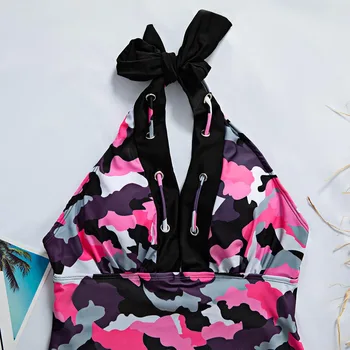 Tankini 2020 Badedragt To Stykke Halterneck Badetøj Kvindelige Push Up Plus Size Badetøj Kvinder, Svømning, Der Passer Til Kvinder Mayo Strand