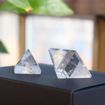 Runyangshi Naturlige Gennemsigtig Kvarts Krystal Pyramide Klart, Reiki Healing Naturlige hvidt krystal Pyramide rå sten polering BB03