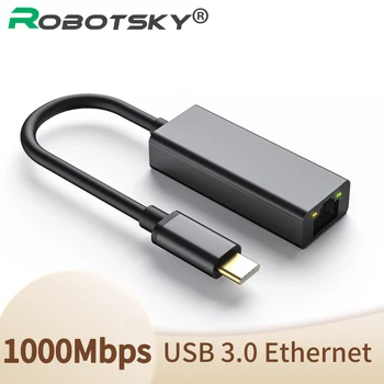 Type C Til RJ45 Adapter Til Macbook Network Card Converter USB-C Ethernet 10/100 / 1000 mbps Netværk Card Converter, For Huawei P30