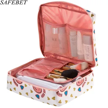SAFEBET Brand Kvinder Kosmetik Taske Multifunktion Arrangør Vandtæt Bærbare Makeup Taske Travel Nødvendighed Skønhed Sag Vaske Posen