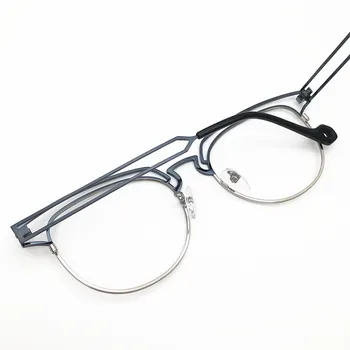 Belight Optisk 2019 Nye Ankomst Metal Frame Briller Mænd Gemotry Udskæring Design Recept Briller Retro Frame Briller 037