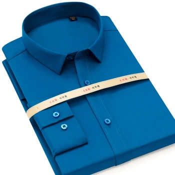 MACROSEA Mænd er Massivt Bambus Fiber Skjorter Behagelig Blød langærmet Elastiske Ikke Strygejern Mandlige Regular-fit-Toppe-Shirt HW 14658