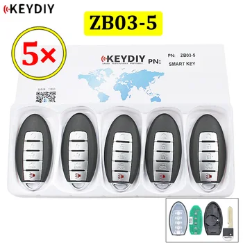 5pcs/masse KD Smart Key Fjernbetjening ZB03-5 for KD-X2 Bil for Fjernbetjening Udskiftning Passer Mere end 2000 Modeller