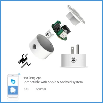 Bluetooth, WiFi Smart Wireless Plug EU USA UK Adapter Remote Stikkontakt Timer-Stik Til Alexa, Google Startside APP