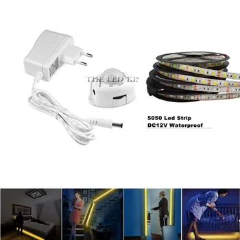 LED Nat Lys Stribe Smart Turn ON OFF fita de led luz vandtæt SMD2835 bandeau led-Soveværelse pir bevægelsesføler LED Strip Light