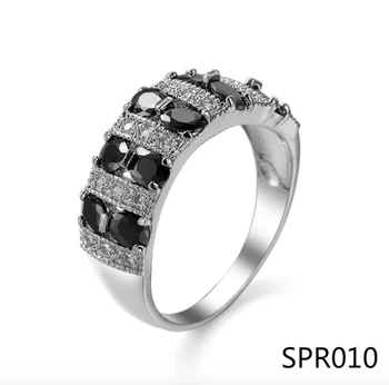 2021 Valentine ' s Day Sølv Ring Topas 2ct Zirconia Diamant Bryllup Ringe til Brudens Fine Smykker