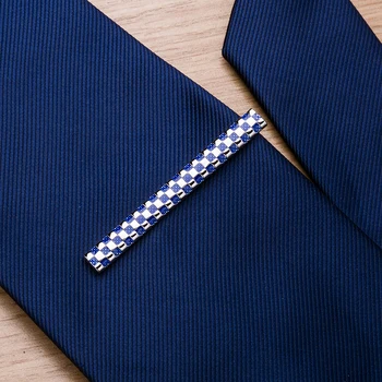 KFLK kvalitet manchetknapper stickpin slipsenål mands bryllup nuværende blå gitter slips klip, manchetknapper stickpin 2017 produkter gæster 14787