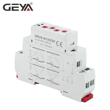Gratis Forsendelse GEYA GRV8-01 Enkelt Fase Spænding Relæ Justerbar Over eller Under Spænding Beskyttelse Overvåge Relæ med LED-display