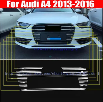 For Audi A4 S4 B8 B8.5 B9 2009 10 11 2012 2013 14 2016 17 18 19 RS4 stil Honeycomb Foran Sport Mesh Honeycomb Grill Sort