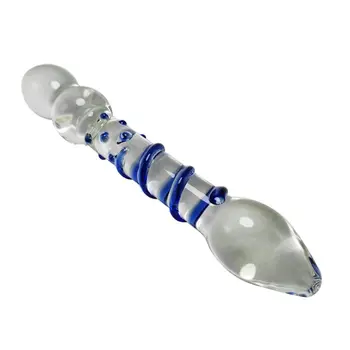 Lange Store Dobbelt-Ende Pyrex Penis Glas Dildo Stor Krystal Anal Plug Sex Legetøj