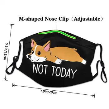 Sjovt Ikke I Dag Corgi Dog Maske Anti Haze Støvtæt Genanvendelige Bedste Ven Ansigtsmaske Beskyttelse Cover Mænd Respirator Munden Dæmpe