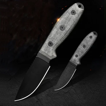 Offentlig kniv selvforsvar overlevelse Høj hårdhed stål kniv felt overlevelse bærbare taktiske lige kniv
