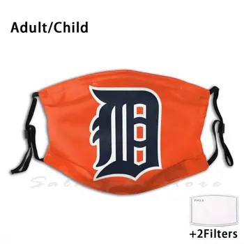 Tigers - Detroit Print Vaskbart Filter Anti Støv Munden Maske Logo