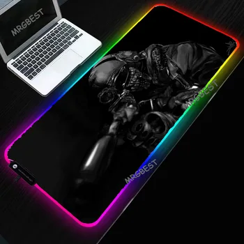 RGB musemåtter COD Stor Størrelse Stor Gaming Komfortable Farverige Skær Musen Mats Høj mængde Holdbar Desktop-Pad til CSGO gamer