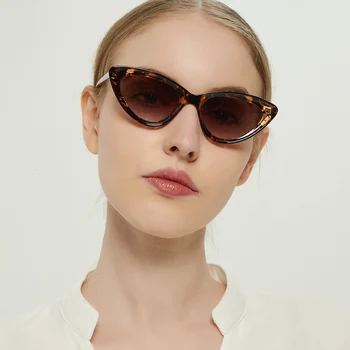 Peekaboo sort pink cat eye briller kvinder mode 2021 uv400 damer lille solbriller kvindelige gave elementer, sommer stil grøn