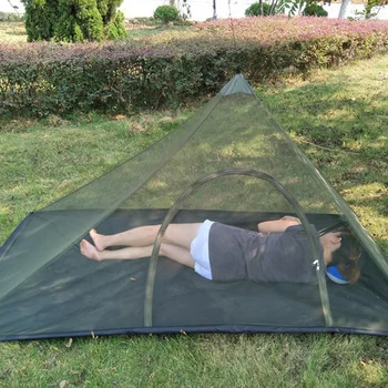 Offentlig Ultralet Mesh Camping Myg Insekt Net Dækker Rejser Sove Telt Oxford Stof og Mesh 220*120*100cm 14861