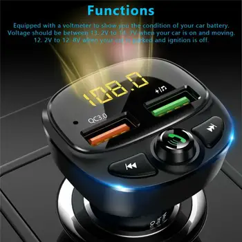 QC 3.0 Bil Oplader Dobbelt USB Wireless Automatisk Bluetooth-5.0 FM-Sender MP3-U TF Disk Hurtig 2.4 En Afgift Adapter håndfrit Opkald