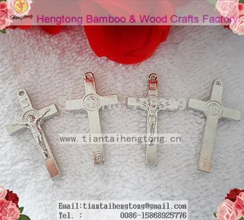Tyk 50stk/pak et hul legering rosenkransen kors,rosenkrans krucifiks,religiøse legering cross / St. Benedict Krucifiks særlige tilbud
