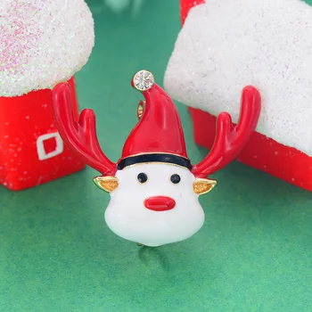 HONGYE Nye Ankomst Dejlige Søde Emaljeret Snemand Med Red Hat Broche Ben til Jul Mode Smykker Gave Unisex