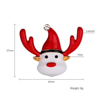 HONGYE Nye Ankomst Dejlige Søde Emaljeret Snemand Med Red Hat Broche Ben til Jul Mode Smykker Gave Unisex