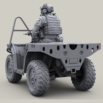 1/35 resin model kit AMERIKANSKE specialstyrker moderne ATV rider med Mk18 karabin (kun én soldat) Umalet 245G 14887