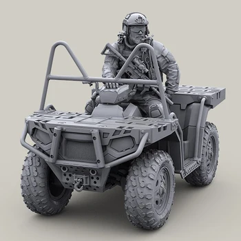 1/35 resin model kit AMERIKANSKE specialstyrker moderne ATV rider med Mk18 karabin (kun én soldat) Umalet 245G