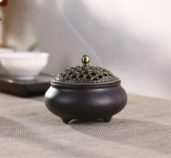 Keramiske Myggebalsam Røgelse Brænder Spole Aroma Pande Lugt Fjernelse Stue Indretning Porcelæn Coil Røgelse Indehaver