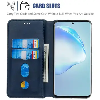 Samsung Galaxy Note 10 Lite Plus Pro 5G 9 8 A6 A7 A8 2018 2019 Fashion Simpel Flip Wallet Case Cover Kalv Tekstur Telefon Tasker 14917