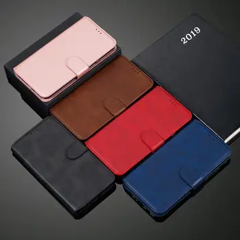 Samsung Galaxy Note 10 Lite Plus Pro 5G 9 8 A6 A7 A8 2018 2019 Fashion Simpel Flip Wallet Case Cover Kalv Tekstur Telefon Tasker
