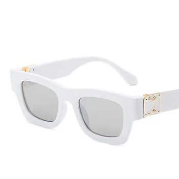 Europæiske Klassikere Vintage Red Spejl Solbriller Mænd, Kvinder Mode, Luksus Hvid Sølv Nuancer Sol Briller Kvindelige UV400 Briller