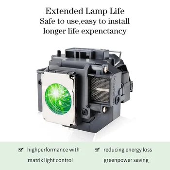 GRAND Udskiftning Projektor Lampe ELPLP54 til EPSON PowerLite HC 705HD 79 / S7 S8 W7 H309A H309C H310C H311B H311C med boliger