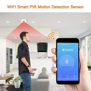 V Nem Installation WiFi PIR bevægelsesføler For Hjem Sikkerhed Alarm For TUYA For IFttt Intelligent Infrarød Detektor