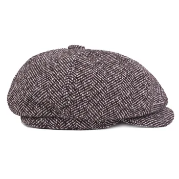Vinteren Mænd Fladskærms Ivy Cap Mandlige Beret Hat Retro Casual Flatcap