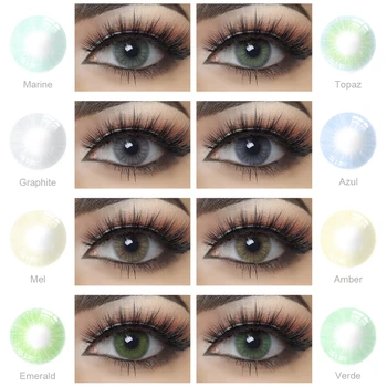 2stk Årlige Kontakt Linser, Farvede Kontakter smuk eleven Fysisk Kontakt Linser Til Øjnene Farve Årlige Kosmetiske kontaktlinser