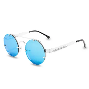 Runde Steampunk Solbriller Brand Design for Mænd, Kvinder Metal Punk Sol briller Vintage Solbrille UV400 Shades Brillerne Gafas de Sol