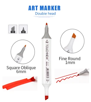 TOUCHNEW 30 40 60 80 168 Farve Kunst Markør Pen Kunstner Dual-Hoved Markører Skitse Sæt Akvarel Pensel, Pen Liners Til Tegning