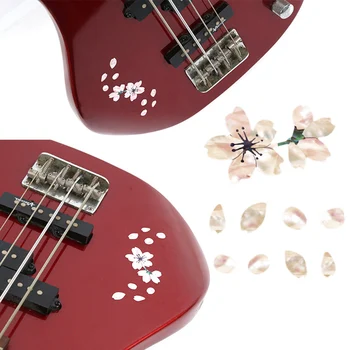 Ukulele dekoration bas applique selvklæbende blomst krop guitar mærkat cherry blossom mini søde piger