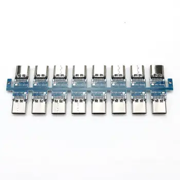 YuXi 100pcs/masse USB 3.1 Type C-Stik 14 Pin Female Stik beholderen Gennem Huller PCB 180 Lodret Skjold USB-C