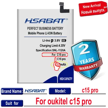 HSABAT 3700mAh Høj Kapacitet Batteri til Oukitel C15 Pro Smart Phone