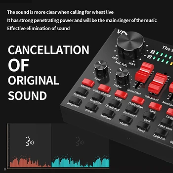 Live Sound Card Voice Changer o DJ Mixer til Telefon, Computer Spil iPad Karaoke Optagelse af tv-udsendelser Mic Lyd-Kort Sæt
